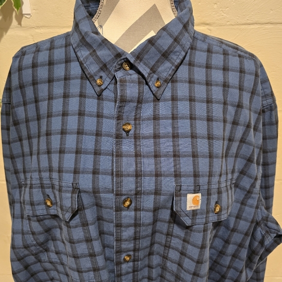 Carhartt Shirt Men’s 2XL Original Fit Long Sleeve Blue Plaid. - Picture 4 of 11